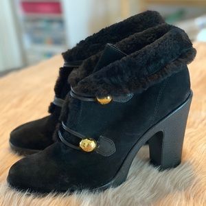 Black Coach high heel boots